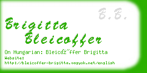 brigitta bleicoffer business card